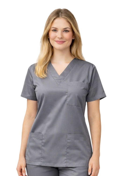 Damska bluza medyczna elastyczna kolor szary