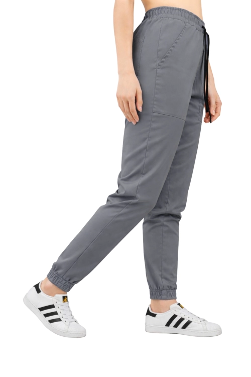 Elastyczne spodnie joggery medyczne FLEX szare