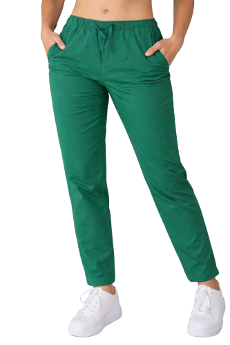 Spodnie medyczne cygaretki kolor zielony