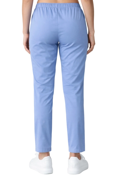 Niebieskie  spodnie medyczne 100% bawełna cygaretki