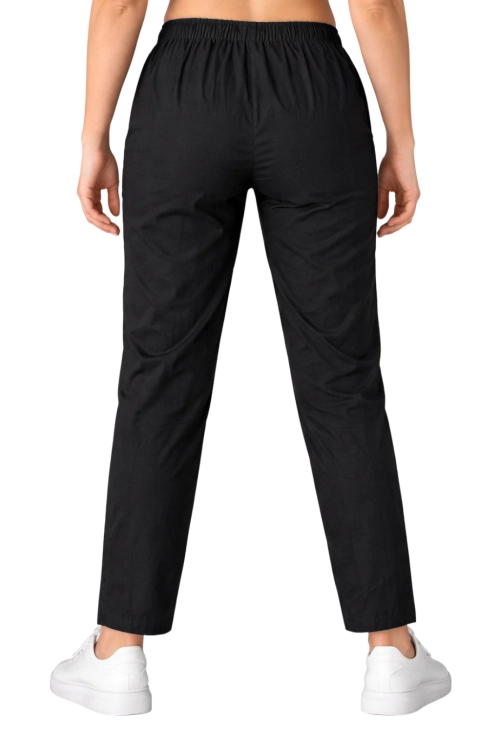 Czarne  spodnie medyczne 100% bawełna cygaretki