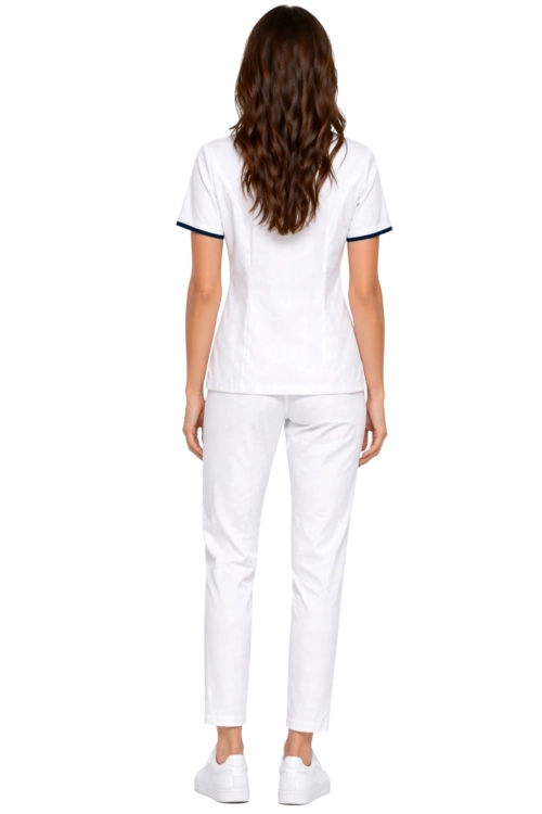 Bluza i cygaretki w komplecie MEDICAL BEAUTY z granatową lamówką